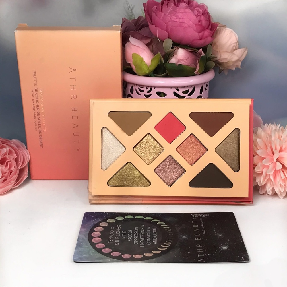 ATHR Beauty Desert Sunset Eyeshadow Palette Amber Infused Duochrome Metallic NIB
